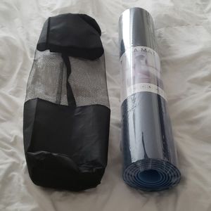 Dark blue, unopened yoga mat